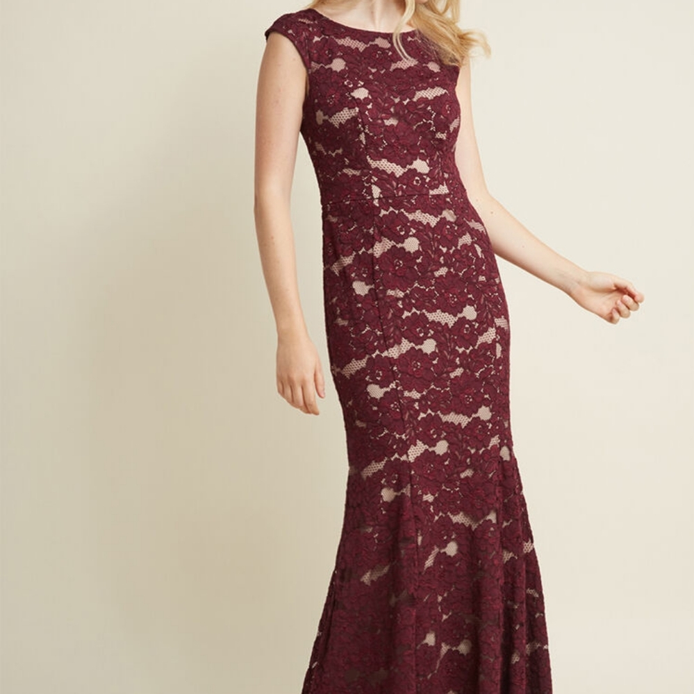 Modcloth Burgundy Lace Dress- Size 6